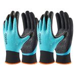 COOLJOB Waterproof Winter Freezer Gloves for Working Gardening Fishing Construction Worker, Double Coated Rubber for Warehouse Cold Refrigeration House, 1 Pair Medium Blue