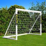 FORZA Football Goal - 6ft x 4ft Kids Garden Goal with PVC Posts & Net | Optional Target Sheet, Ball & Bag (Goal Only)