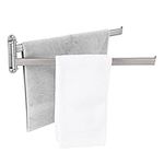 KES Swivel Towel Rack Bathroom 2-Arm Swing Out Towel Bars, 19.5-Inch Folding Towel Holder Wall Mounted, SUS304 Stainless Steel Brushed Finish, A2104S2L50-2