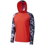 Bassdash Men’s UPF 50 Performance Fishing Shirt Cooling Hoodie Camo Long Sleeve FS17M