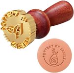 Terwex Custom Pottery Stamp for Clay - Personalized Clay Stamp Letter Stamp with Your Logo Design - Ceramic Stamp Create Unique Imprints in Clay Pottery - Potters Lovers Gift Polymer Clay Tools