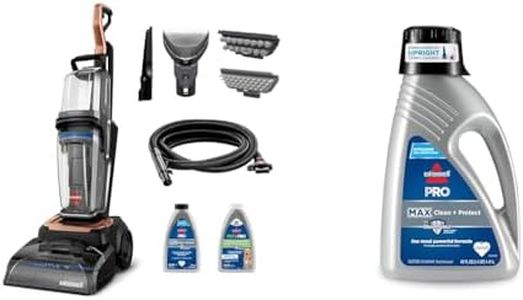 BISSELL Revolution HydroSteam Carpet Cleaner, Upright Deep Cleaner, HydroSteam Technology, 4-inch Self-Cleaning Tough Stain Tool Included, 4123 + Deep Cleaning Concentrated Carpet Shampoo, 48 ounces