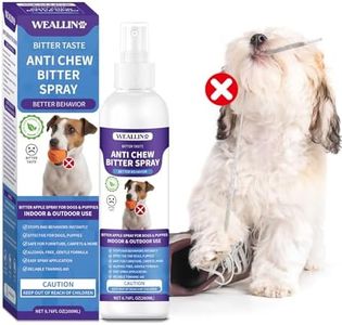 WEALLIN Bitter Apple Spray for Dogs - 6.76 Fl Oz No Chew Spray for Dogs, Dog Deterrent Spray, Stops Chewing and Licking, Protects Furniture, Prevents Wound Licking, Non-Toxic, Alcohol-Free