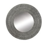 Deco 79 Metal Round Wall Mirror, 37" x 2" x 37", Gray