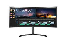 LG 38” QHD+ IPS Curved UltraWide Monitor (3840x1600) with HDR10, Dynamic Active Sync, Black Stabilizer, Flicker Safe, Reader Mode, Onscreen Control & Ergonomic Design (38BN75C-B)