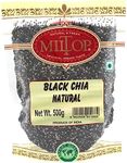 Miltop Chia Seeds 500g - Non-GMO Seeds, Rich in Omega -3 & Fibre, Healthy Snacks