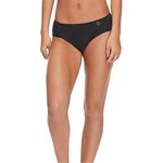 Body Glove Women's Smoothies Nuevo Contempo Solid Full Coverage Bikini Bottom Swimsuit, Black, Medium