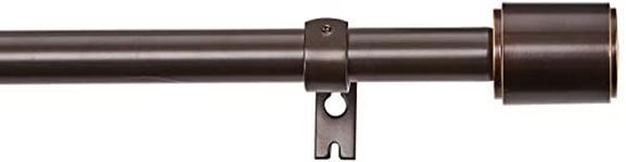 Amazon Basics 2.5cm Curtain Rod with Cap Finials - 183cm - 365cm, Dark Bronze (Espresso)