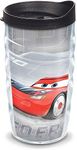 Tervis 1341401 DisneyPixar - Cars Speed Frenzy Insulated Tumbler with Wrap and Black Lid, 10oz Wavy, Clear