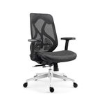 INNOWIN Berlin Ergonomic Medium Back Mesh Chair for Office & Home with Seat Slider Mechanism & Aluminum Base, Adjustable Arms| 3 Years Warranty