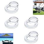 WYNOTT 4 Sets 2 Inch Patio Table Umbrella Hole Ring and Cap Sets,Standard Size Umbrella Hole Ring Set for Outdoor Patio Garden Beach Table Umbrella Plug