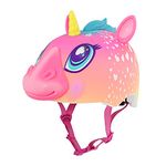 C-Preme Raskullz Child Helmet (5+ Years) - Super Rainbow Corn, Fun 3D Unicorn Design, High-Impact Protection, Adjustable Fit, and Cool Ventilation for Safe and Stylish Riding