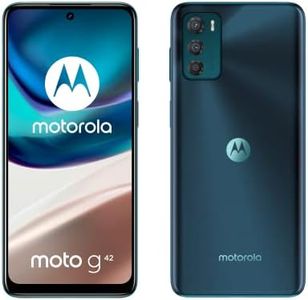 Motorola Moto G42 - Smartphone, triple caméra 50 Mpx, écran OLED FHD+, batterie 5000 mAh, 4/128 Go extensible, double SIM, Android 12, coque incluse, vert (Atlantic Green)
