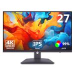 Z-Edge 27 Inch 4K Monitor UHD(3840x2160) IPS Panel 75Hz(DP) LED Monitor, 250 cd/m², HDR10, FreeSync, Flicker Free, HDMI x2, DisplayPort x2