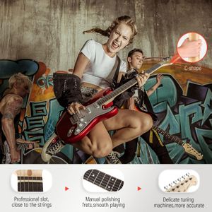 Donner 39" Electric Guitar – Red, Full Size