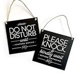 ONE 6x6 Inch Two-Sided Sign, Knock 