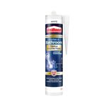 UniBond Triple Protection Stop Mould Silicone Sealant For Kitchen & Bathrooms, White Silicone Sealant Repels, Kills and Prevents Mould Growth, Long-Lasting Shower Sealant, 1x291g Cartridge