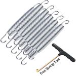 Trampoline Springs, Heavy-Duty Galvanised, Metal Rust Resistant & Long-lasting Fitness Trampoline Springs 10pcs Fitness Trampoline Springs+1pcs springs tool (140mm-5.5inch)