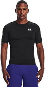 Under Armour Herren UA HG Armour Comp SS, kurzärmliges Funktionsshirt, schnelltrocknendes T-Shirt mit Kompressionspassform Black