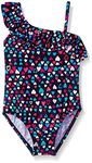 Osh Kosh Little Girls Heart Print One Piece Swimsuit, Navy, 5