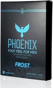 Phoenix Foot Peel (Pack of 2) for Men - Extra Large - Extra Strength - Menthol - Exfoliating Dry Feet Treatment - Callus Remover - Paraben Free