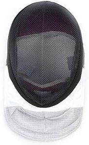 LEONARK Fencing Foil Mask CE 350N Certified National Grade Masque - Fencing Protective Gear, Detachable Black, X-Small