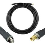 Bolton400 Jumper Cable (BT512464) - LMR®400 Equivalent Coaxial Cable 30ft - Heavy Duty Ultra Low Loss Coax Cable 50ohm - SMA male to SMA female - 30 feet Black - For Home and Commercial Signal Booster