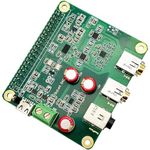 Raspberry Pi HiFi DAC Pro Hat ES9038Q2M Audio Card PCM DSD Lossless High Resolution Digital-to-Analog Converter Adapter for Raspberry Pi 5 4 3B+ 3B Zero w Zero