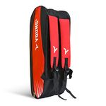 YOUNG GTR Kitbag Double Zipper | Durable Polyester | Side Pouch | Backpack Type Badminton Kitbag (Red)