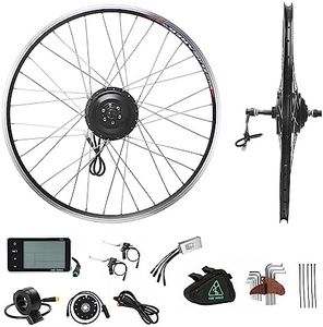 YOSE POWER E-bike Conversion Kit Black 28" (700C) Rear Freewheel with 36V350W Electric Bicycle Brushless Motor