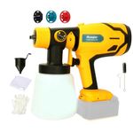 Rueqior Cordless Paint Sprayer for DEWALT 20V Max Battery, Paint Sprayers for Home Interior Airless Electric HVLP, for Furniture, Walls, Cabinets, Fences, Doors, etc.(Battery NOT Included)