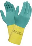 Ansell HNPAN-87-9009 Bi-Color Latex/Neoprene Gloves, 9"