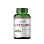 Simply Herbal Milk Thistle Extract for Liver Detox | Silymarin Marianum Capsules Protects Liver Health Cleanse Support Detox Supplement for Men & Women for Healthy Liver - 60 Capsules