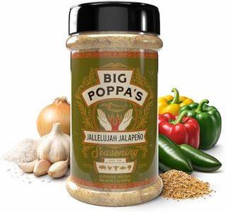 Big Poppa’s Jallelujah Spicy Jalapeño Seasoning – Bold Jalapeño Spice Blend for Steak, Chicken Veggies & More – Flavor-Packed, Gluten Free Seasoning for Grilling, Roasting & Backyard BBQ (14.2 Oz)