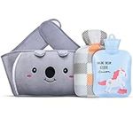 Hot Water Bottle, Warm Water Bag Rubber Hot Water Pouch with Soft Plush Hand Waist Warmer Cover, Cute Unicorn Hot Water Bag for Pain Relief from Arthritis, Headaches, Hot and Cold Therapy