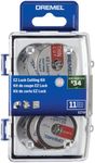 Dremel EZ728-01 EZ Lock Rotary Tool Cutting Discs Accessory Kit, Cut-Off Wheels for Plastic, Metal, and Thin Cuts, 11- Piece Assorted Accessories Set