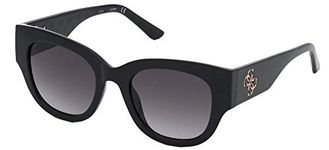 GUESS Women's 0 Sunglasses, Shiny Black, 50