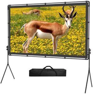 docooler Écran de projection pliable en polyester avec double support 16:9 pour films en plein air, home cinéma, bureau