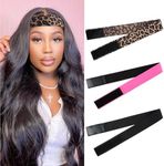 Dimeho 3 Pcs Elastic Wig Bands Adjustable Lace Melting Band Front Laying Strap Wrap To Lay Hairline Edges Wig Belt Tape for Grip Keeping Wigs in Place Spritz Spray Frontal Graduation