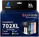 UPRIIN 702XL Ink Cartridges 4 Pack Replacement for Epson 702 Ink Cartridges Compatible for Epson T702 702XL Workforce Pro WF-3720 WF-3725 WF-3730