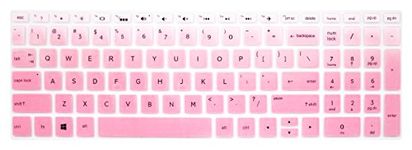 Silicone Keyboard Cover for 15.6" HP Pavilion X360 15-br075nr, HP Envy x360 15m-bp/bq, HP Spectre x360 15-ch011dx, HP Pavilion 15-cb 15-cc 15-cd 15-bw 15-bs & 17.3" HP 17m-ae 17-bs Series - Pink Ombre