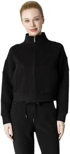 Leapstride Women's Fleeced Performance Jacket - Full-Zip Stand-Up Collar, Warm Fleece for Winter Daily Wear