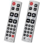 2 Pack Seniors Elderly Big Button Universal Remote Control for Extra Large Jumbo Giant Remote, Simple Easy Basic Control and LG Samsung Sony JVC Toshiba Sharp Panasonic Technika Hitachi Polaroid TVs