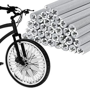 Lahien 72 Pcs Bicycle Spoke Reflectors, Bike Reflectors for Night Riding 360°Visibility, Warning Spoke Lights Covers are Made of Waterproof and Reflective Materials, Bike Tire Lights Easy to Assemble
