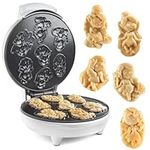 Fairy Mini Waffle Maker- Creates 7 Different Fairy Shaped Waffles in Minutes- A Fun and Cool Magical Breakfast for Kids & Adults - Electric Non-Stick Waffler Iron, Fairies Princess Gift for Girls