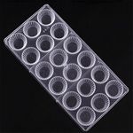 Mini 18cups Cupcake Mould, Muffin Chocolate Mould,Polycarbonate Transparent Mold, Bakery Cake Making Tools, Round Baking Tray Gourmet Sweet Moulds Bakeware Supplies