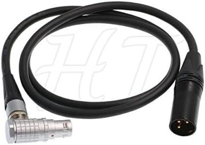HangTon 24V Power Cable for ARRI Alexa 35, Alexa Mini LF, Alexa Mini, Amira Camera XLR 3 Pin to Right Angle 8-Pin 1m