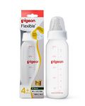 Pigeon Peristaltic Baby Nursing/Feeding Bottle RPP Nipple S,For 4+ Month Babies,BPA Free,BPS Free,White,240 ml