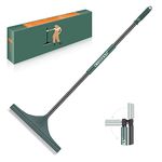 ORIENTOOLS Artificial Turf Rake, Ergonomic Foldable Lightweight Steel Handle, Plastic Head with PA Brush, 51 inches Carpet Rake for Pet Hair Remove (Black Handle) CPS-004-BLA