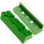 Mission Automotive Vise Soft Jaws/Vice Jaw Pads - Magnetic - 4.5 Inch Length, Multi-Groove Design, Durable TPU Rubber Covers - Fit Wide Array of Vises/Vices and Blocks (4 5 6 In)